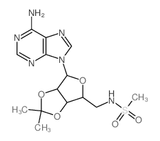 Adenosine,5'-deoxy-2',3'-O-(1-methylethylidene)-5'-[(methylsulfonyl)amino]- (9CI) Structure