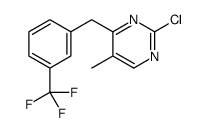 2-chloro-5-methyl-4-[[3-(trifluoromethyl)phenyl]methyl]pyrimidine结构式