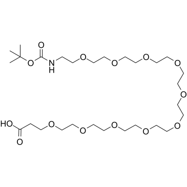 Boc-NH-PEG10-CH2CH2COOH Structure