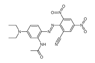 N-[2-[(2-cyano-4,6-dinitrophenyl)azo]-5-(diethylamino)phenyl]acetamide结构式