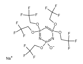 Pentakis-(2,2,2-trifluor-aethoxy)-monohydroxy-cyclotriphosphazen, Natriumsalz Structure