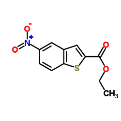 5-硝基苯并[b]噻吩-2-羧酸乙酯结构式