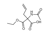 Acetamino-allyl-malonsaeure-monoaethylester结构式
