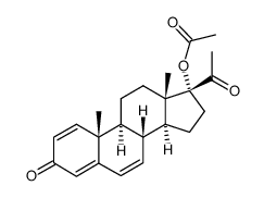 3,20-dioxopregna-1,4,6-trien-17α-yl acetate结构式