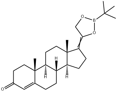 20,21-[(tert-Butylboranediyl)bis(oxy)]pregna-4,17(20)-dien-3-one结构式