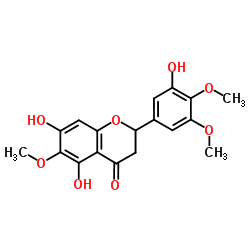 5,7,3'-trihydroxy-6, 4',5'-trimethoxyflavanone Structure