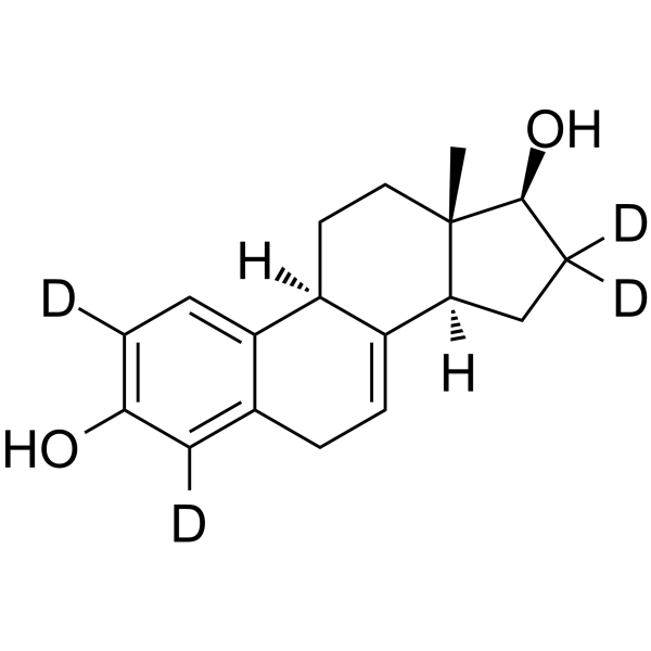 17B-二氢马烯雌酮-D4结构式