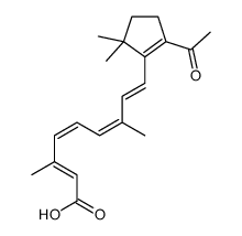 9-(2-acetyl-5,5-dimethylcyclopenten-1-yl)-3,7-dimethylnona-2,4,6,8-tetraenoic acid结构式