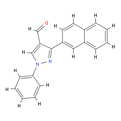 3-(萘-2-基)-1-苯基-1H-吡唑-4-甲醛结构式