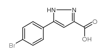 3-(4-溴苯基)-1H-吡唑-5-羧酸结构式
