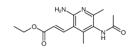 (E)-3-(5-Acetylamino-2-amino-4,6-dimethyl-pyridin-3-yl)-acrylic acid ethyl ester Structure