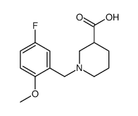 1-[(5-fluoro-2-methoxyphenyl)methyl]piperidine-3-carboxylic acid结构式