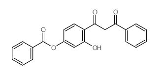 1-[4-(苯甲酰氧基)-2-羟基苯基]-3-苯基-1,3-丙二酮结构式