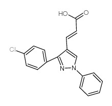 3-[3-(4-氯苯基)-1-苯基-1H-吡唑]-丙烯酸结构式