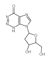 9-[4-hydroxy-5-(hydroxymethyl)oxolan-2-yl]-2,3,4,7,9-pentazabicyclo[4.3.0]nona-3,7,10-trien-5-one结构式