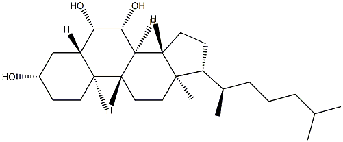 5α-Cholestane-3β,6β,7β-triol Structure