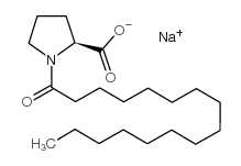 N-十六碳酰-L-脯氨酸钠结构式