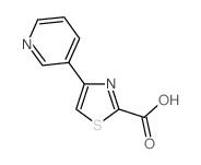 4-(吡啶-3-基)噻唑-2-羧酸结构式