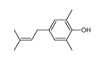 2,6-dimethyl-4-(3-methylbut-2-enyl)phenol结构式
