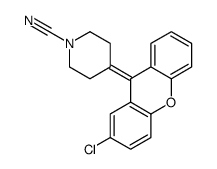 4-(2-chloroxanthen-9-ylidene)piperidine-1-carbonitrile结构式