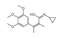 N-cyclopropyl-2-methyl-3-(3,4,5-trimethoxyphenyl)but-2-enamide结构式
