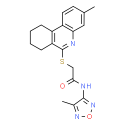 Acetamide, N-(4-methyl-1,2,5-oxadiazol-3-yl)-2-[(7,8,9,10-tetrahydro-3-methyl-6-phenanthridinyl)thio]- (9CI)结构式