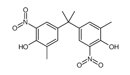 4-[2-(4-hydroxy-3-methyl-5-nitrophenyl)propan-2-yl]-2-methyl-6-nitrophenol Structure