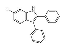 6-chloro-2,3-diphenyl-1H-indole结构式