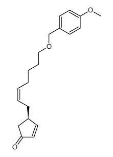 (4R,2'Z)-4-[7'-(4-methoxybenzyloxy)-2'-heptenyl]-2-cyclopenten-1-one结构式