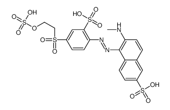 6-(methylamino)-5-[[2-sulpho-4-[[2-(sulphooxy)ethyl]sulphonyl]phenyl]azo]naphthalene-2-sulphonic acid结构式