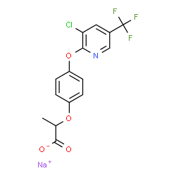 2-[4-[3-chloro-5-(trifluoromethyl)pyridin-2-yl]oxyphenoxy]propanoic ac id structure