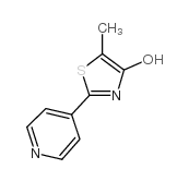 5-甲基-2-(4-吡啶基)-1,3-噻唑-4-醇结构式