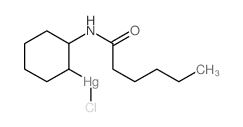 chloro-[2-(hexanoylamino)cyclohexyl]mercury结构式