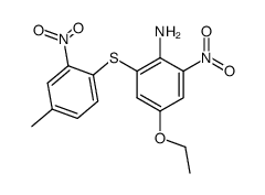 4-ethoxy-2-((4-methyl-2-nitrophenyl)thio)-6-nitroaniline结构式