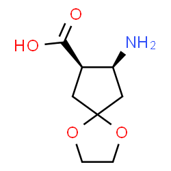 1,4-Dioxaspiro[4.4]nonane-7-carboxylicacid,8-amino-,(7R,8S)-rel-(9CI) Structure