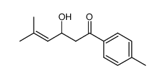 3-Hydroxy-5-methyl-1-(p-tolyl)-hex-4-en-1-one结构式