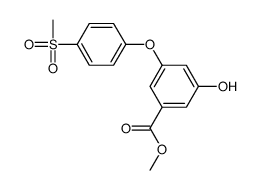 3-羟基-5-(4-(甲基磺酰基)苯氧基)苯甲酸甲酯结构式