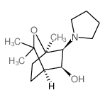 2-Oxabicyclo[2.2.2]octan-5-ol,1,3,3-trimethyl-6-(1-pyrrolidinyl)-, (1a,4a,5b,6b)- (9CI) Structure