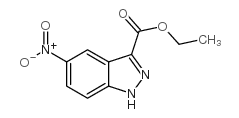 5-硝基-1H-吲唑-3-羧酸乙酯结构式