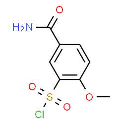 5-carbamoyl-2-Methoxybenzene-1-sulfonyl chloride Structure