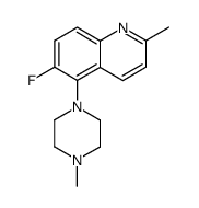 6-fluoro-2-methyl-5-(4-methyl-1-piperazinyl)quinoline结构式