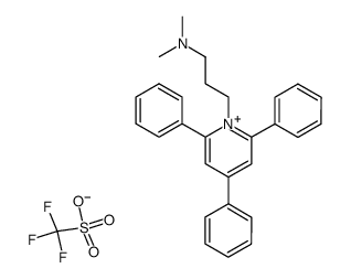 1-(3-(dimethylamino)propyl)-2,4,6-triphenylpyridin-1-ium trifluoromethanesulfonate结构式