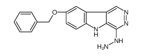 4H-Pyridazino(4,5-b)indol-4-one, 3,5-dihydro-8-(phenylmethoxy)-, hydra zone Structure