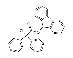 9-chloro-fluorene-9-carboxylic acid fluoren-9-yl ester结构式