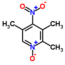 4-硝基-2,3,5-三甲基吡啶-N-氧化物结构式