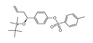 (S)-4-(1-((tert-butyldimethylsilyl)oxy)but-3-en-1-yl)phenyl 4-methylbenzenesulfonate结构式