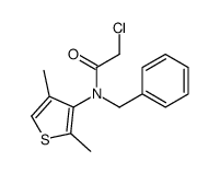 N-benzyl-2-chloro-N-(2,4-dimethylthiophen-3-yl)acetamide结构式