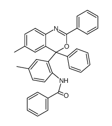 N-(4-methyl-2-(6-methyl-2,4-diphenyl-4H-benzo[d][1,3]oxazin-4-yl)phenyl)benzamide Structure