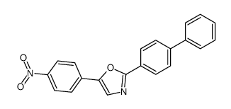 5-(4-nitrophenyl)-2-(4-phenylphenyl)-1,3-oxazole Structure