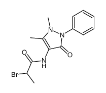 4-(2-bromo-propionylamino)-1,5-dimethyl-2-phenyl-1,2-dihydro-pyrazol-3-one结构式